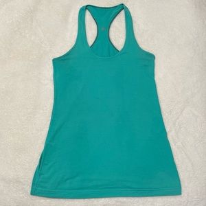 Lululemon full length teal Racerback tank XL